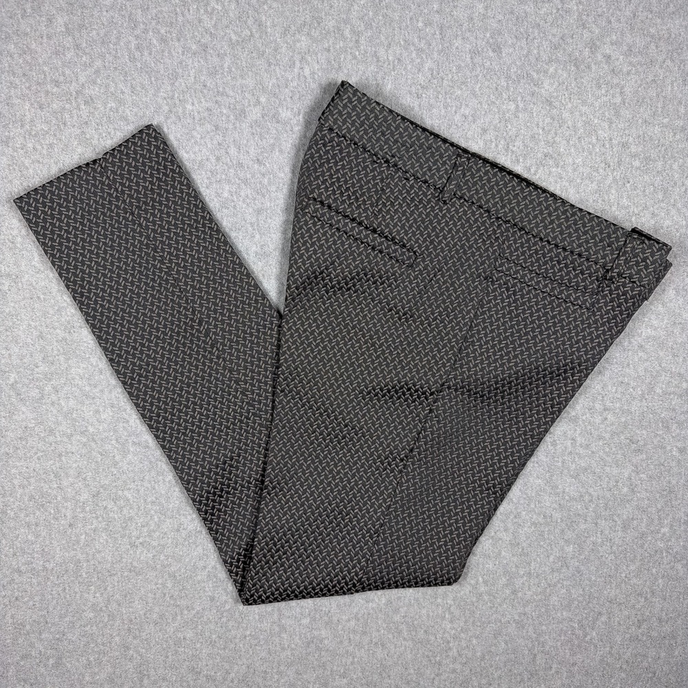 Banana Republic Sloan Fit Gray Black Geometric Textured Slim Leg Pants Size 0